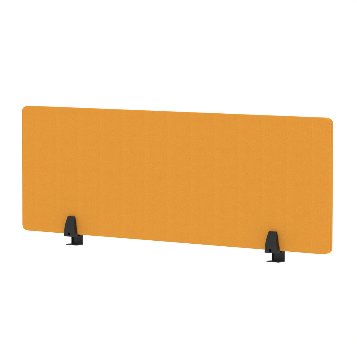 Avenor Desktop Privacy Screen – 400mm High 1200 Bespoke Senna Yellow Fabric - Industrious Decor