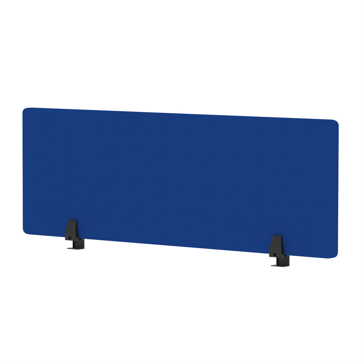 Avenor Desktop Privacy Screen – 400mm High 1200 Bespoke Stevia Blue Fabric - Industrious Decor
