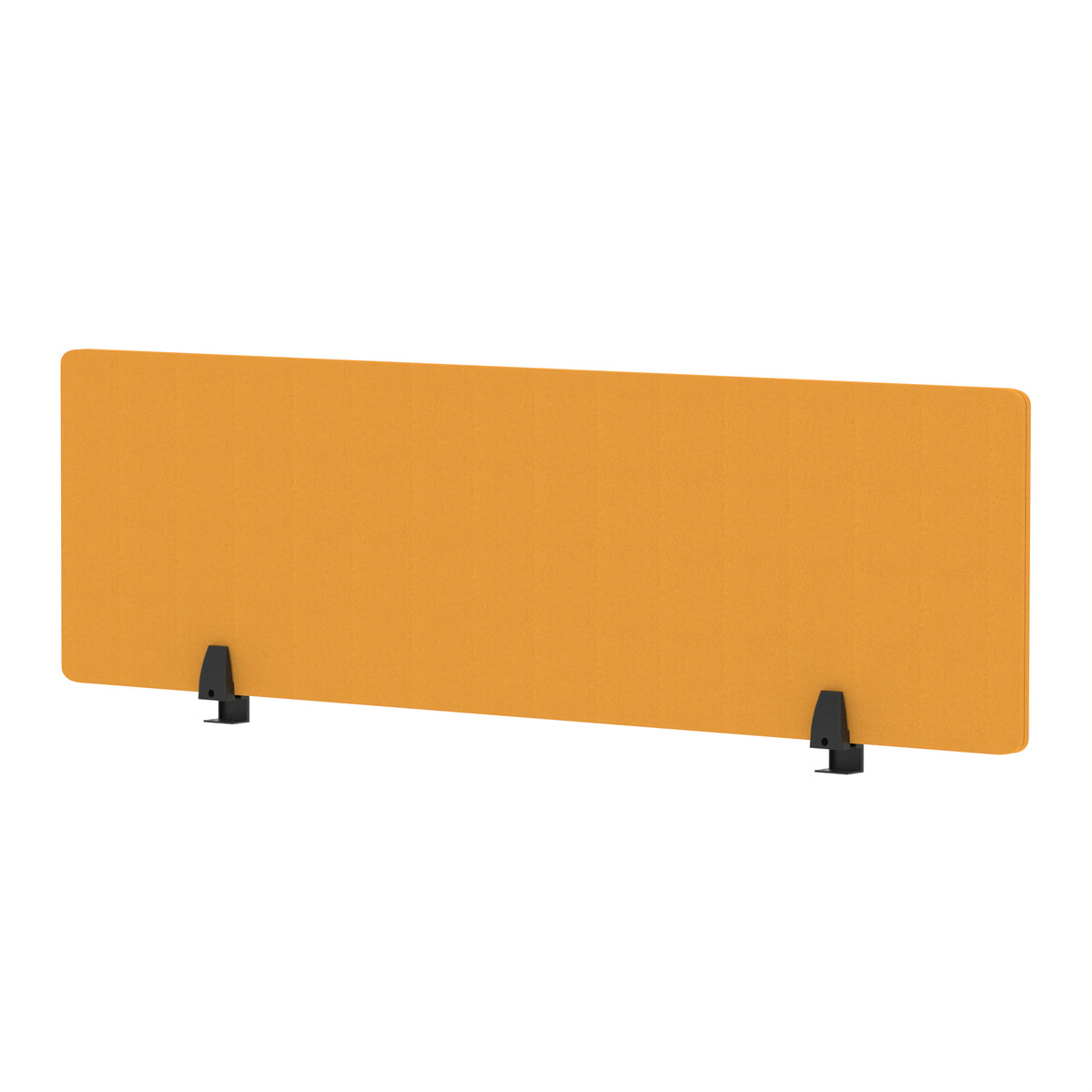 Avenor Desktop Privacy Screen – 400mm High 1400 Bespoke Senna Yellow Fabric - Industrious Decor