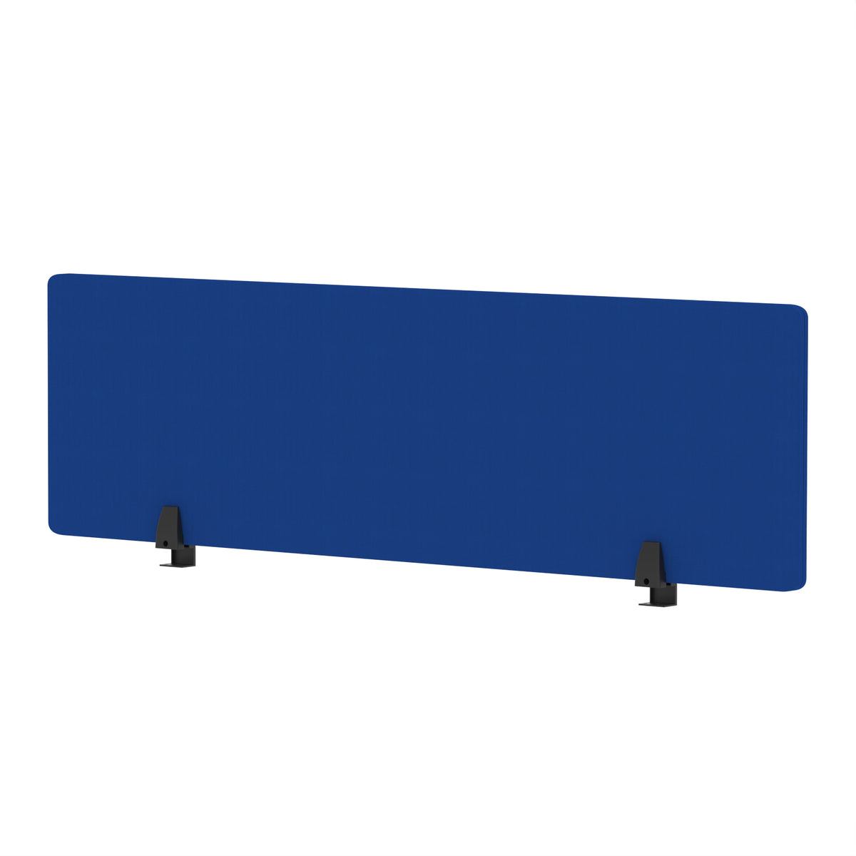 Avenor Desktop Privacy Screen – 400mm High 1400 Bespoke Stevia Blue Fabric - Industrious Decor