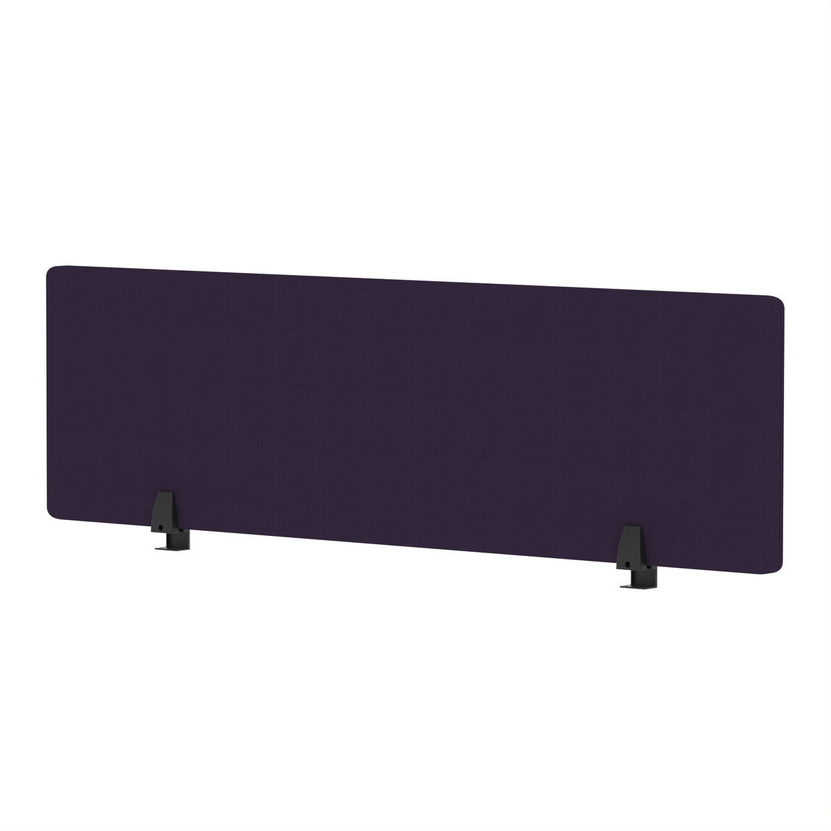 Avenor Desktop Privacy Screen – 400mm High 1400 Bespoke Tansy Purple Fabric - Industrious Decor