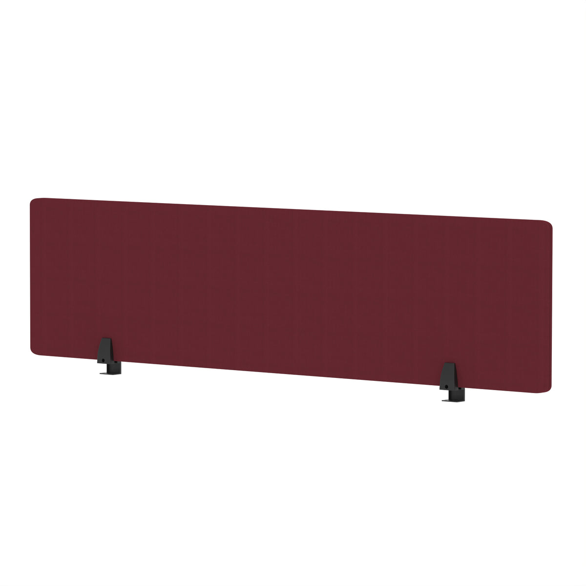 Avenor Desktop Privacy Screen – 400mm High 1600 Bespoke Ginseng Chilli Fabric - Industrious Decor