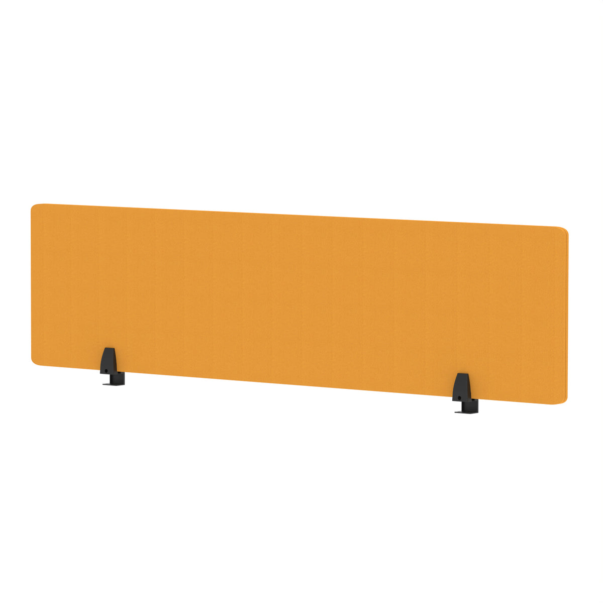 Avenor Desktop Privacy Screen – 400mm High 1600 Bespoke Senna Yellow Fabric - Industrious Decor