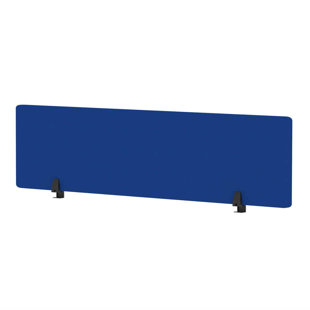 Avenor Desktop Privacy Screen – 400mm High 1600 Bespoke Stevia Blue Fabric - Industrious Decor