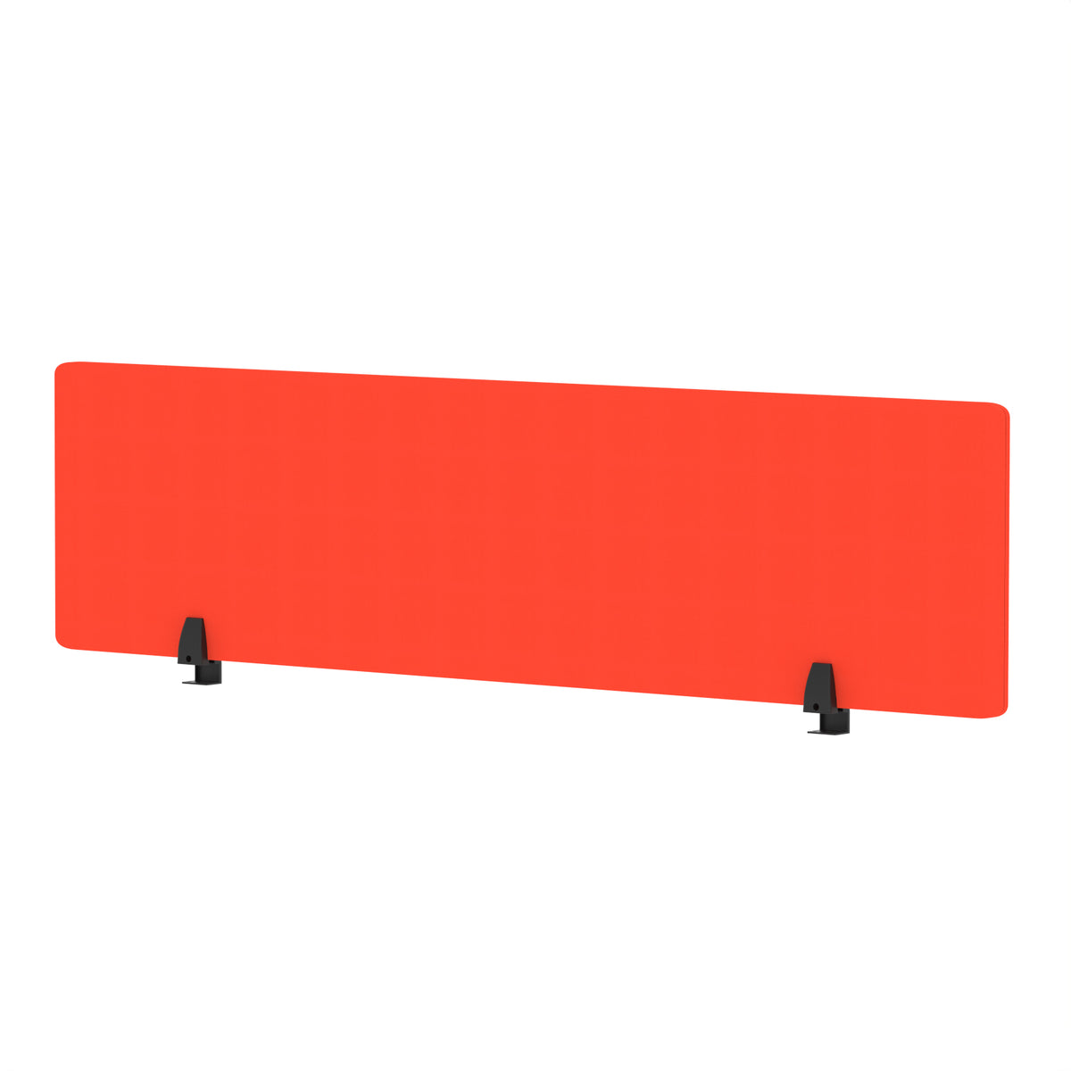 Avenor Desktop Privacy Screen – 400mm High 1600 Bespoke Tabasco Orange Fabric - Industrious Decor