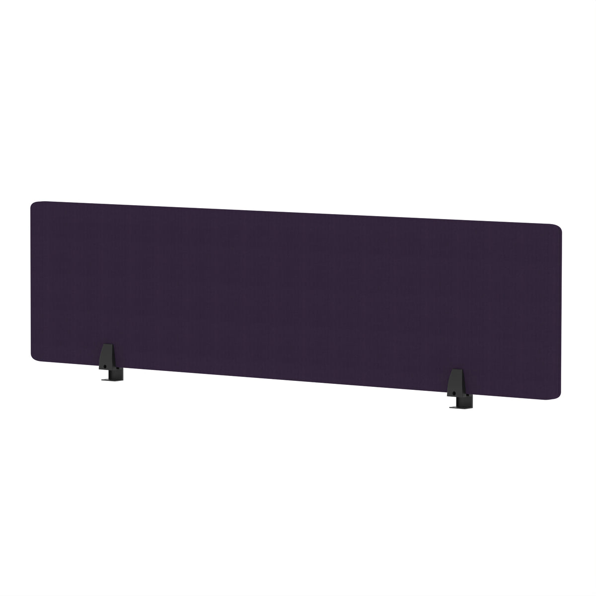 Avenor Desktop Privacy Screen – 400mm High 1600 Bespoke Tansy Purple Fabric - Industrious Decor