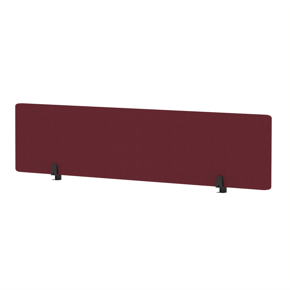 Avenor Desktop Privacy Screen – 400mm High 1800 Bespoke Ginseng Chilli Fabric - Industrious Decor