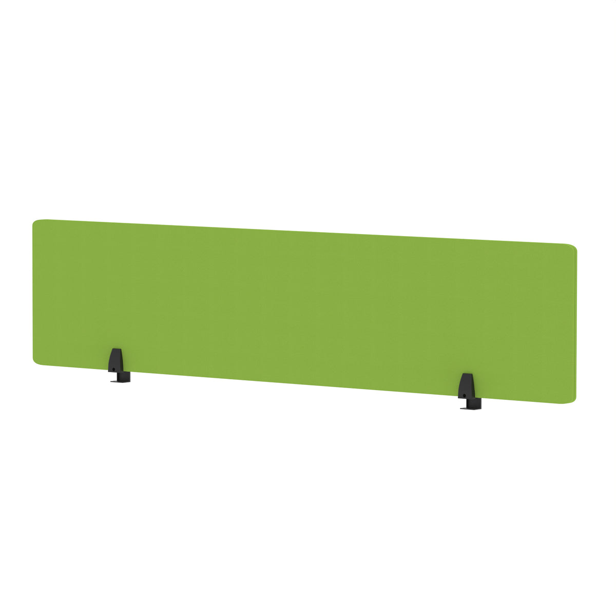 Avenor Desktop Privacy Screen – 400mm High 1800 Bespoke Myrrh Green Fabric - Industrious Decor