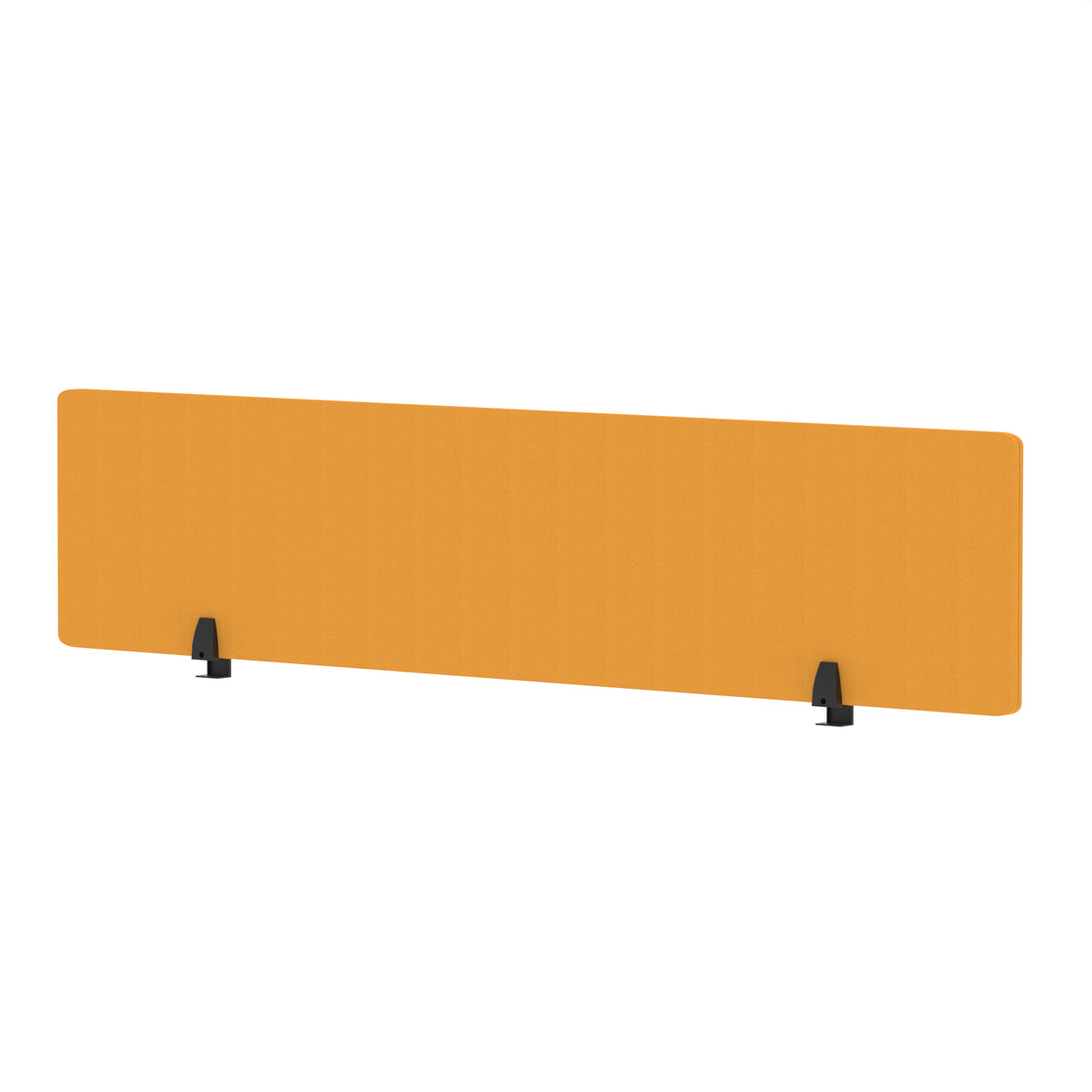 Avenor Desktop Privacy Screen – 400mm High 1800 Bespoke Senna Yellow Fabric - Industrious Decor