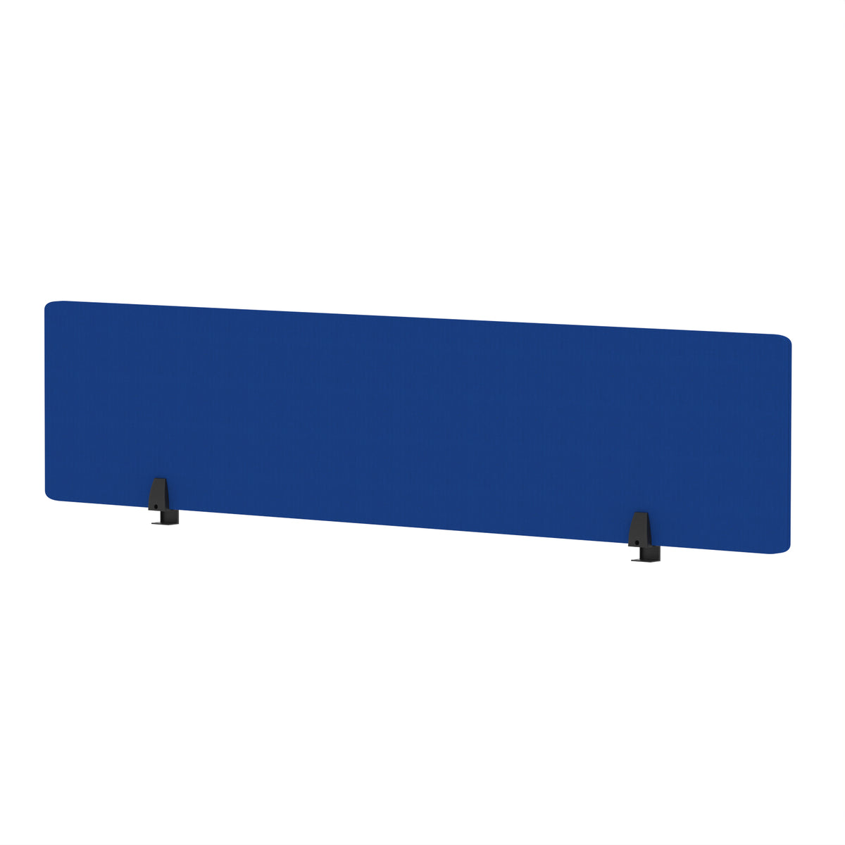 Avenor Desktop Privacy Screen – 400mm High 1800 Bespoke Stevia Blue Fabric - Industrious Decor