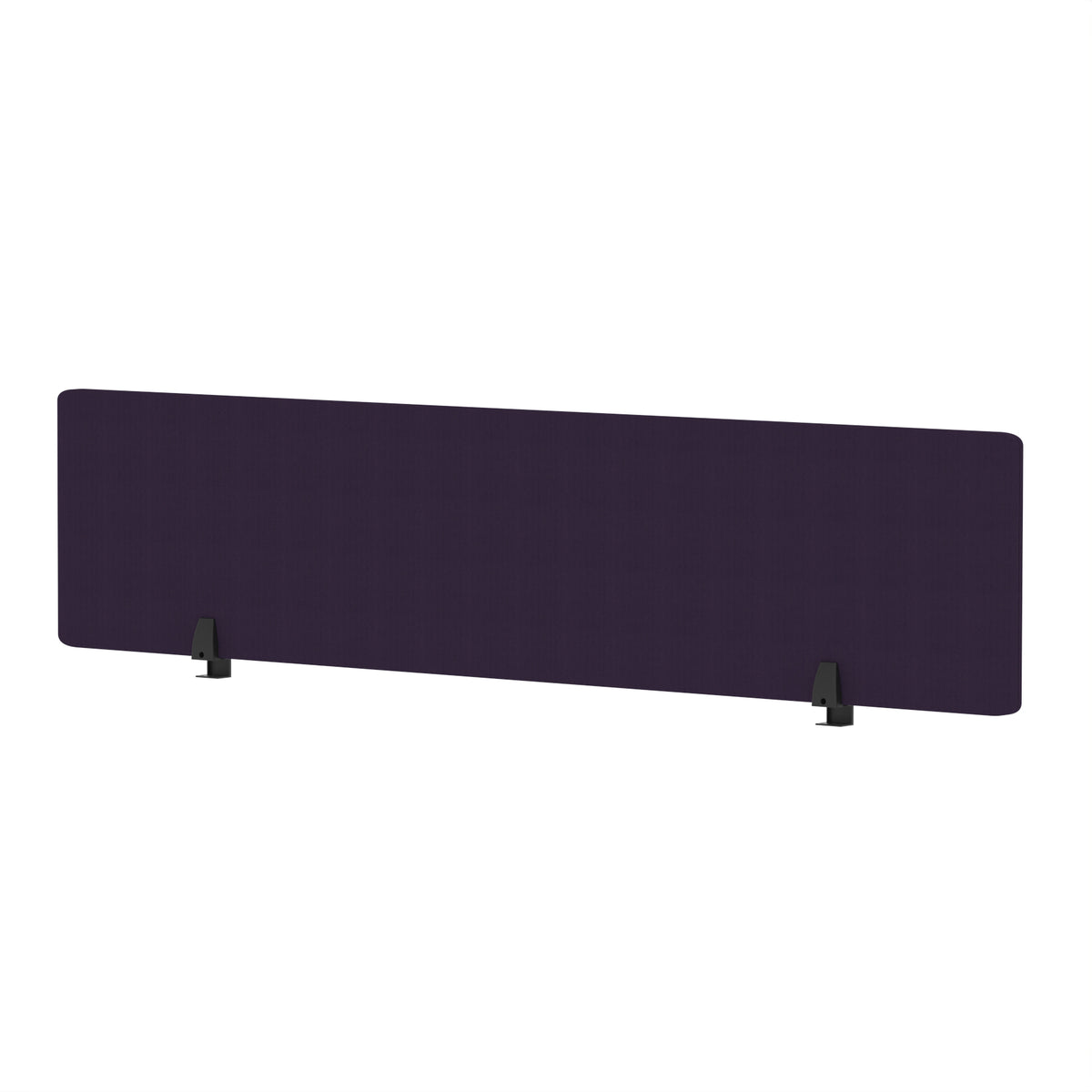 Avenor Desktop Privacy Screen – 400mm High 1800 Bespoke Tansy Purple Fabric - Industrious Decor