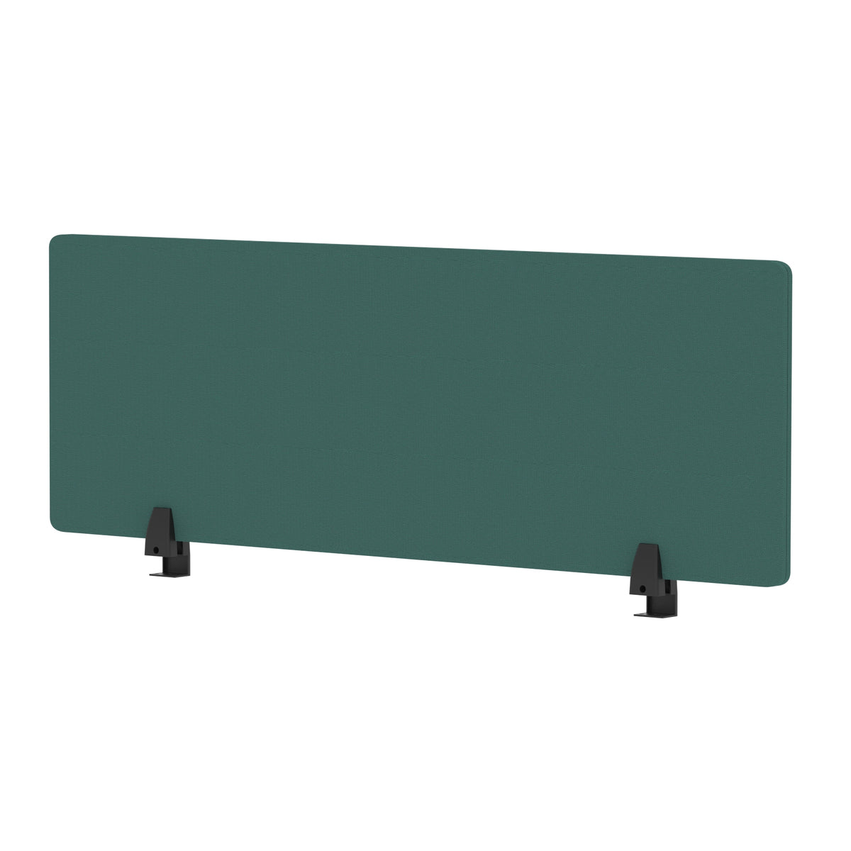 Avenor Desktop Privacy Screen – 400mm High 1200 Bespoke Quest Kelp Fabric - Industrious Decor