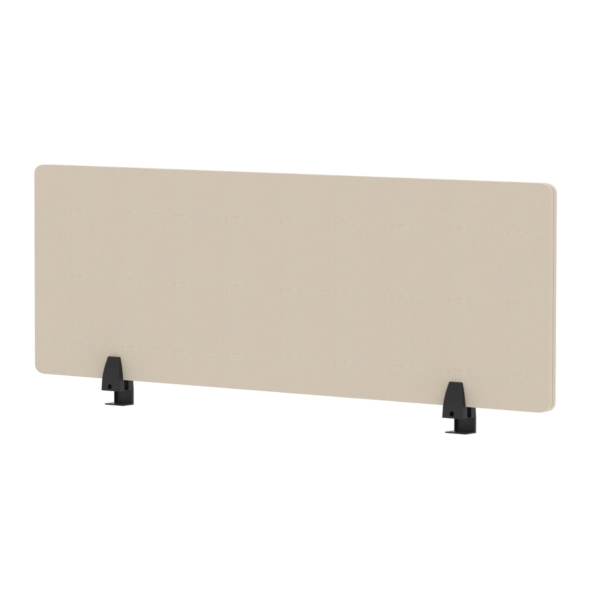 Avenor Desktop Privacy Screen – 400mm High 1200 Bespoke Quest Salt Fabric - Industrious Decor