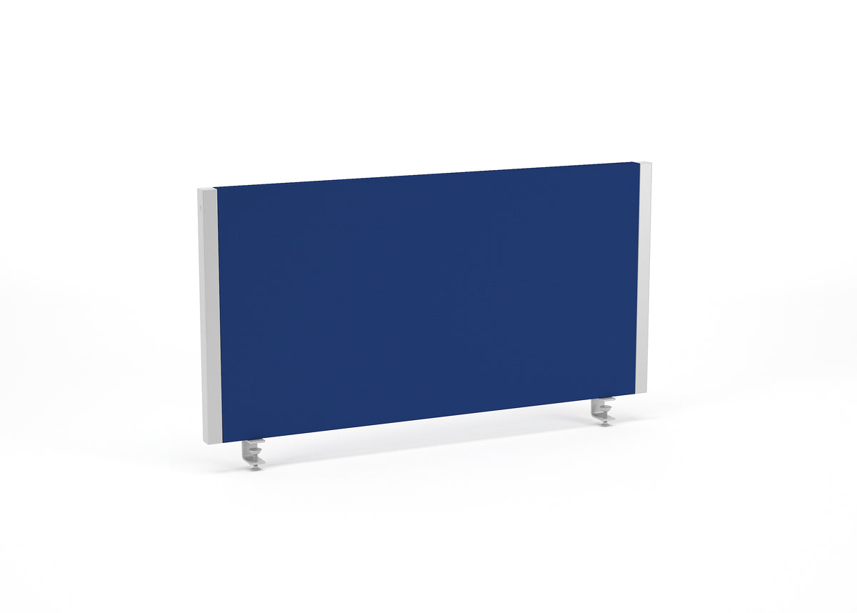 Bramwell Straight Desk Privacy Screen – 400mm High 800 Blue Silver - Industrious Decor