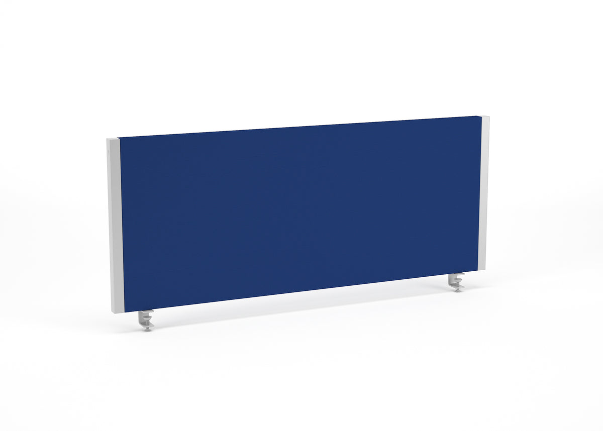 Bramwell Straight Desk Privacy Screen – 400mm High 1000 Blue Silver - Industrious Decor