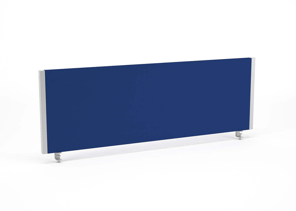 Bramwell Straight Desk Privacy Screen – 400mm High 1200 Blue Silver - Industrious Decor
