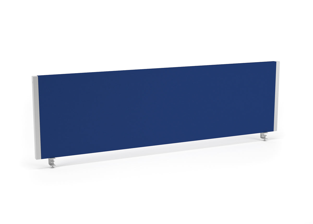 Bramwell Straight Desk Privacy Screen – 400mm High 1400 Blue Silver - Industrious Decor