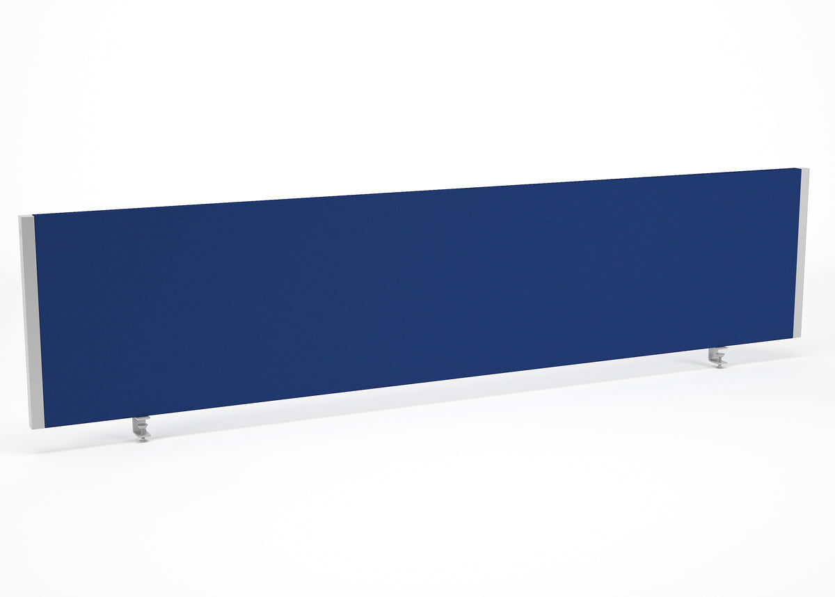 Bramwell Straight Desk Privacy Screen – 400mm High 1800 Blue Silver - Industrious Decor