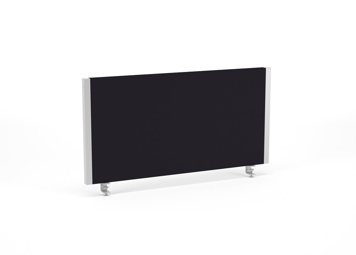 Bramwell Straight Desk Privacy Screen – 400mm High 800 Black Silver - Industrious Decor