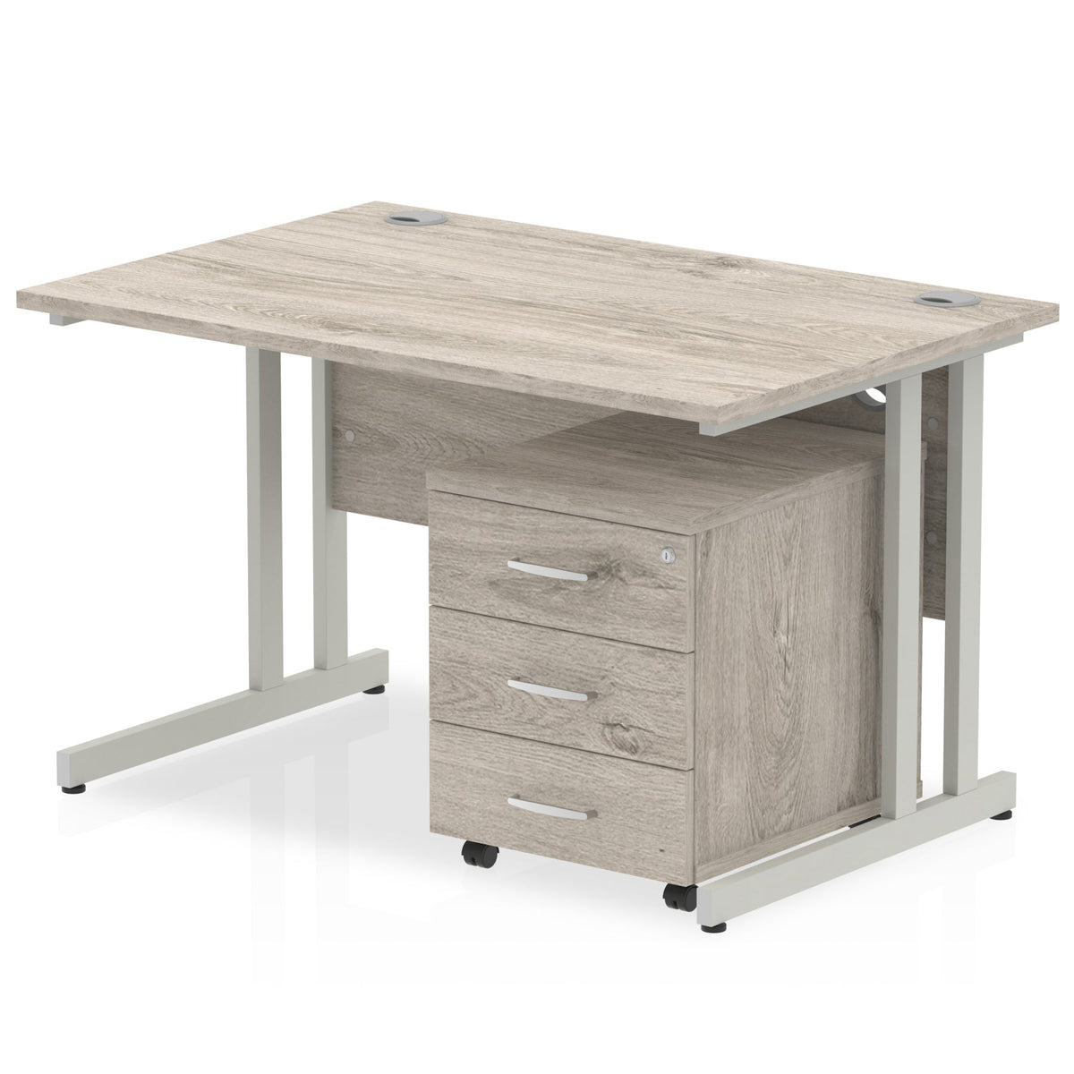 ID Workplace Cantilever Desk with Mobile Pedestal - Industrious Decor