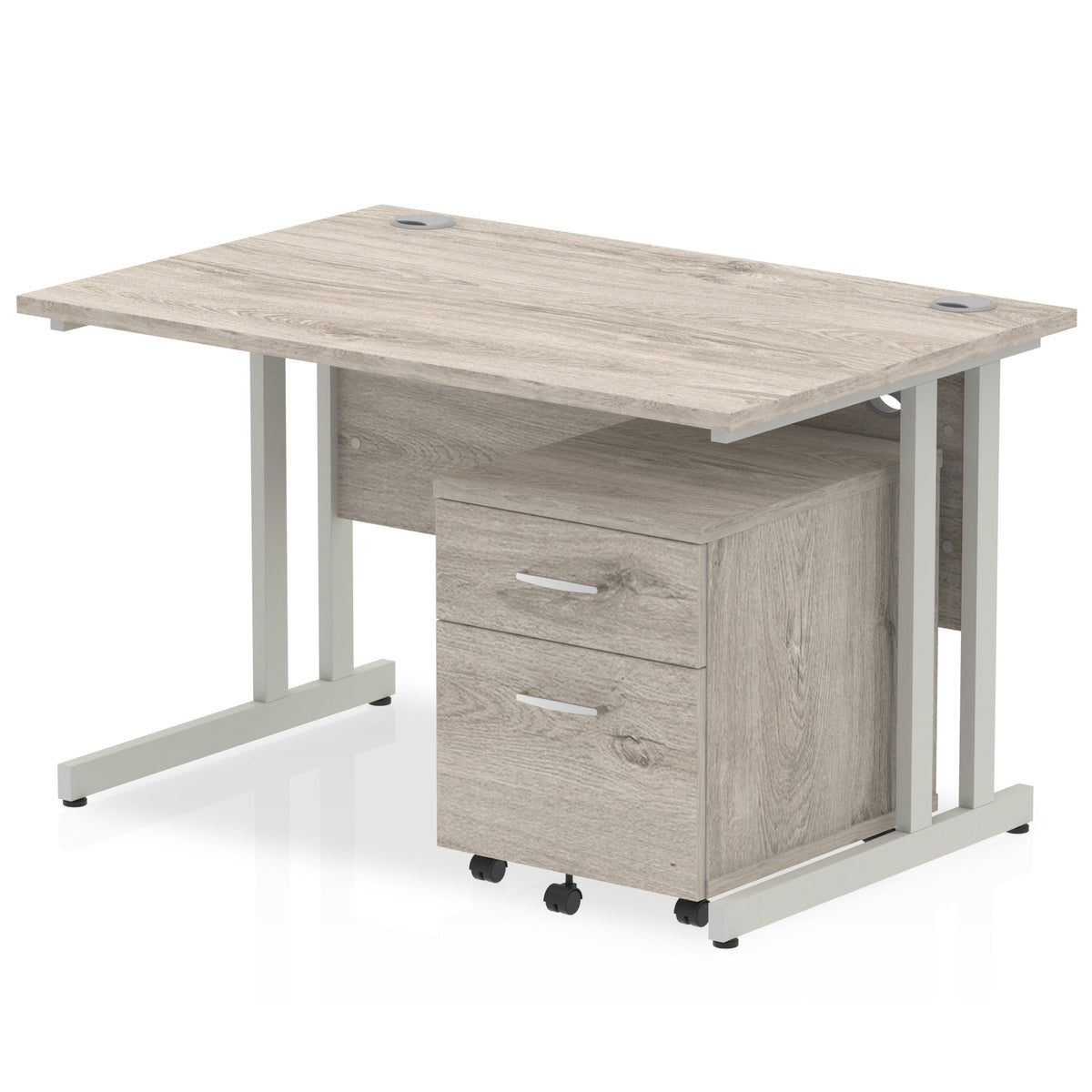 ID Workplace Cantilever Desk with Mobile Pedestal - Industrious Decor
