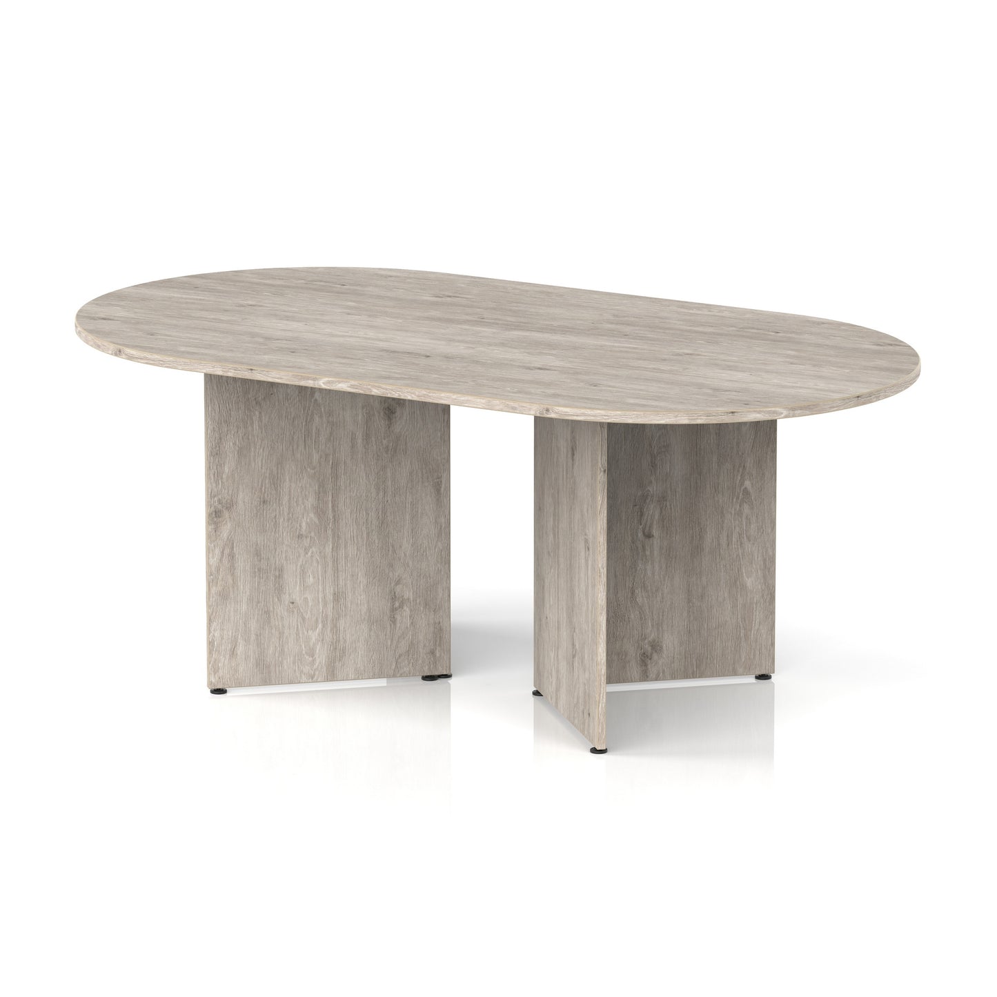Impulse Arrowhead Leg Boardroom Table Grey Oak 1800 - Industrious Decor