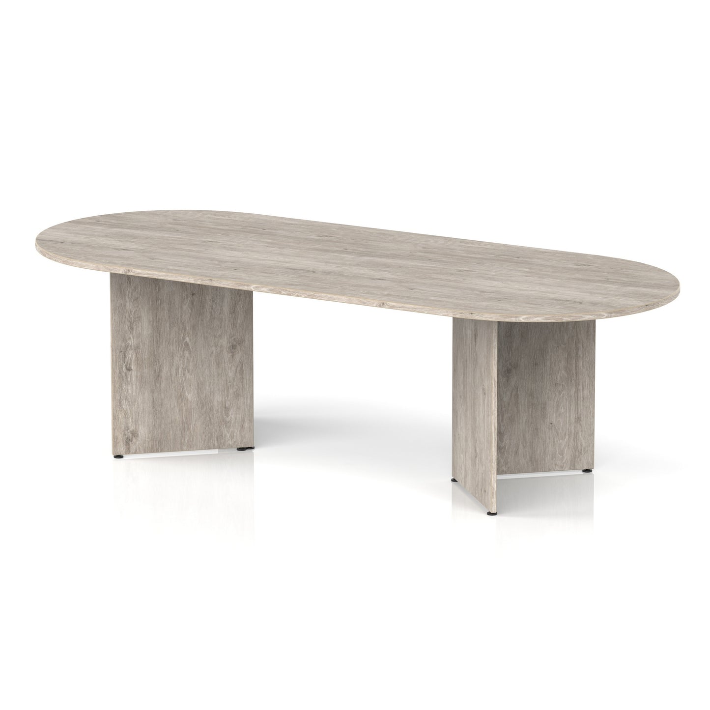 Impulse Arrowhead Leg Boardroom Table Grey Oak 2400 - Industrious Decor