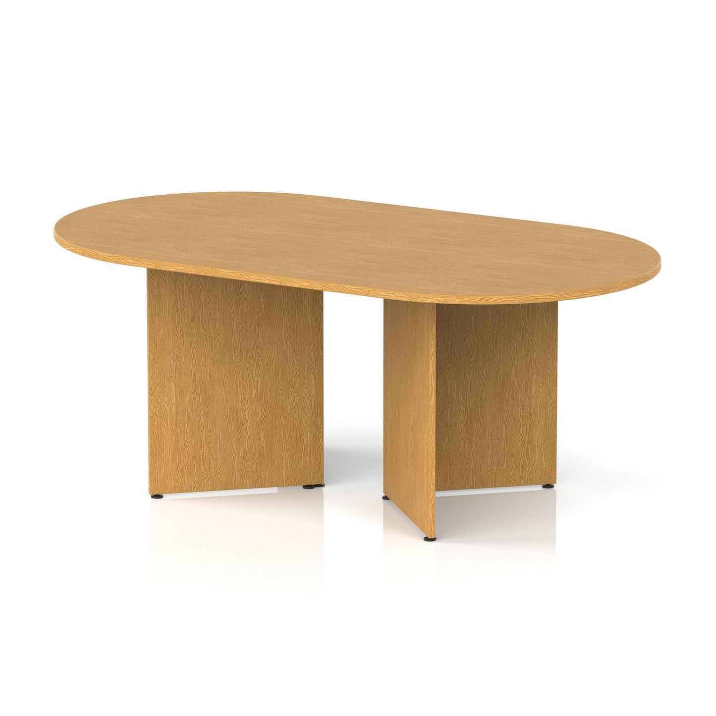 Impulse Arrowhead Leg Boardroom Table Oak 1800 - Industrious Decor