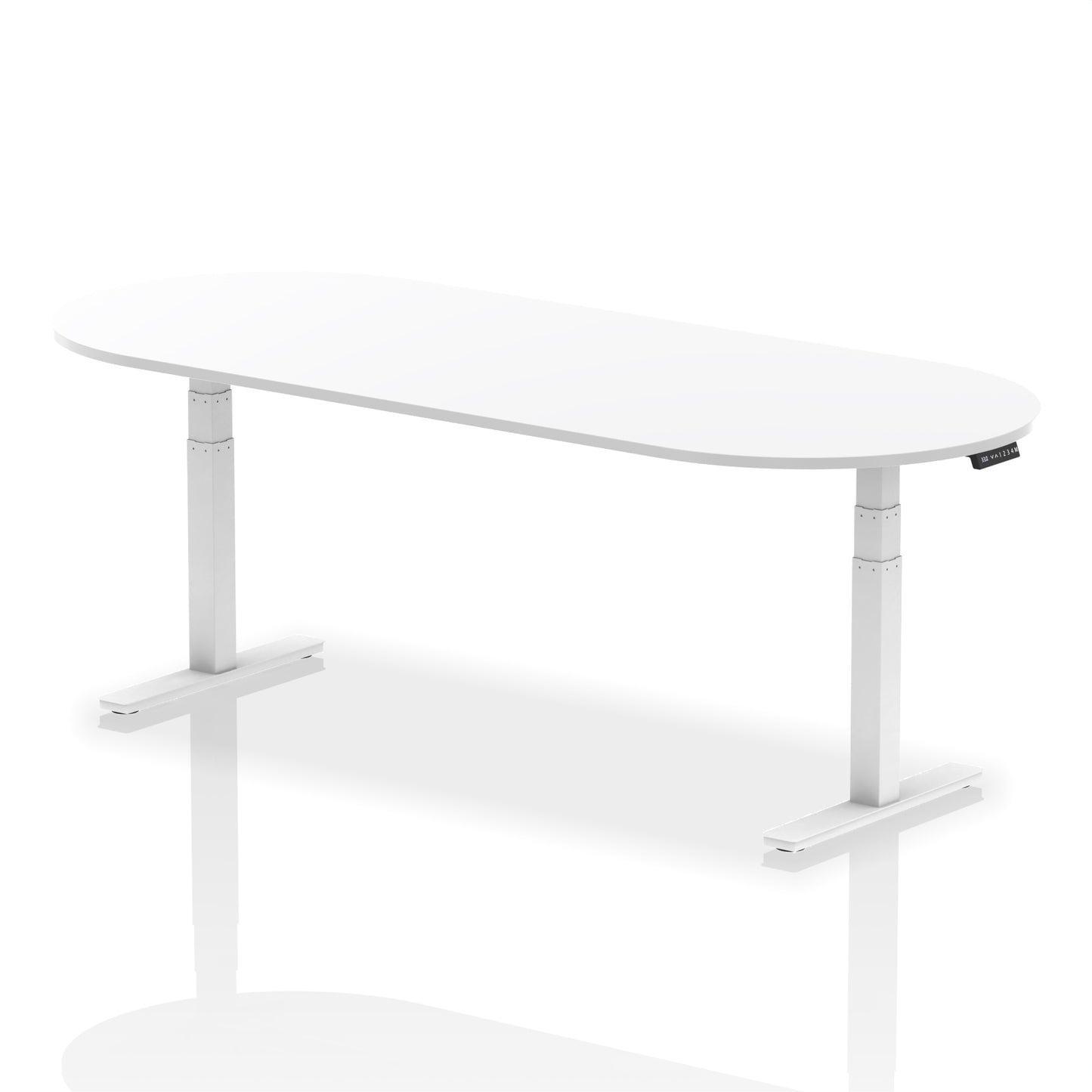 Impulse Height Adjustable Boardroom Table White 2400 White - Industrious Decor