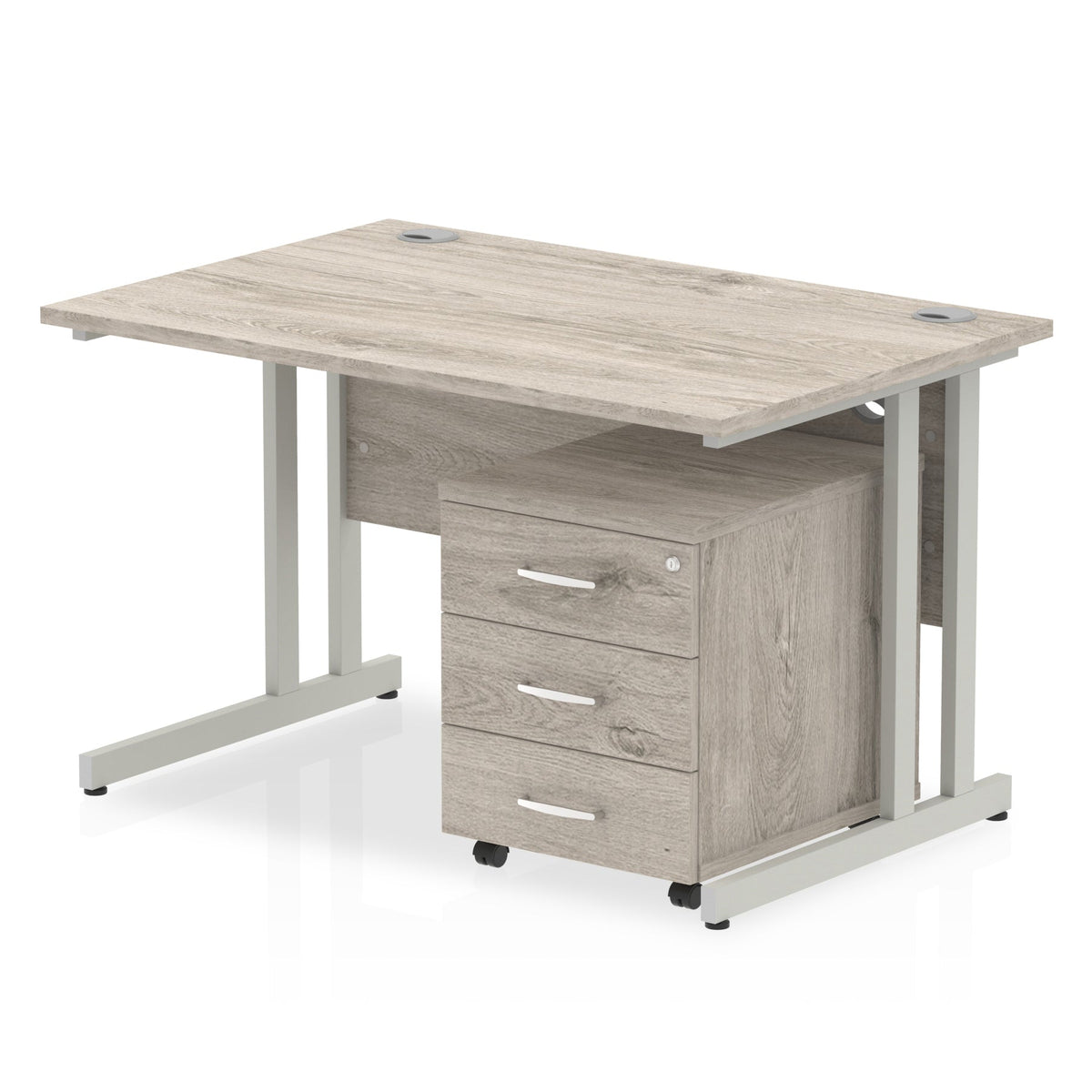 ID Workplace Cantilever Desk with Mobile Pedestal - Industrious Decor