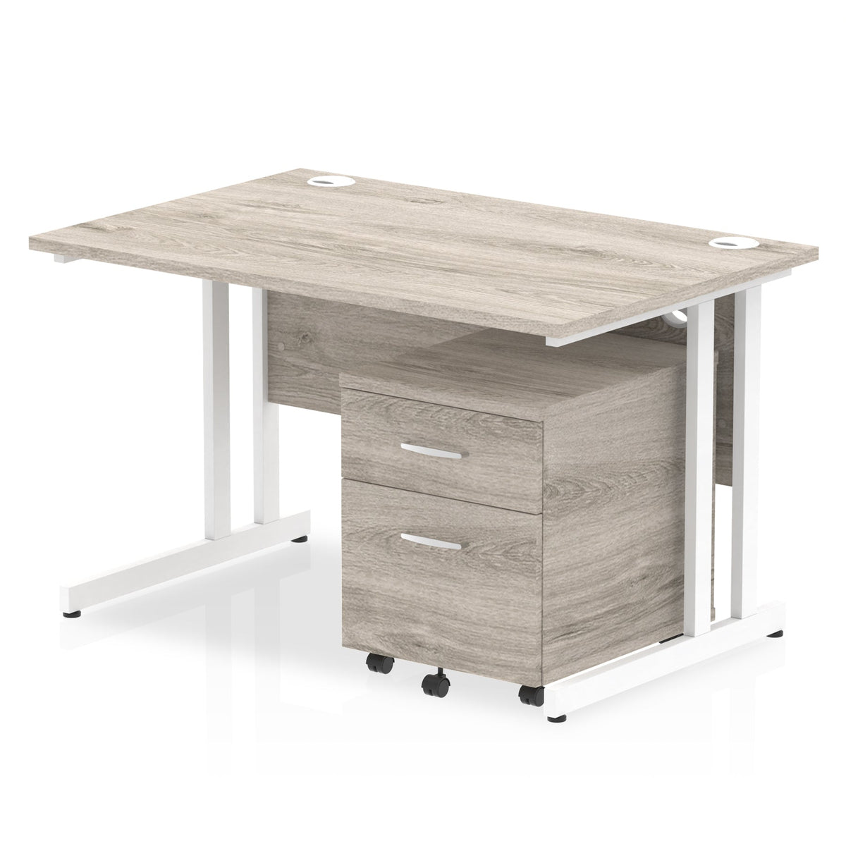 ID Workplace Cantilever Desk with Mobile Pedestal - Industrious Decor