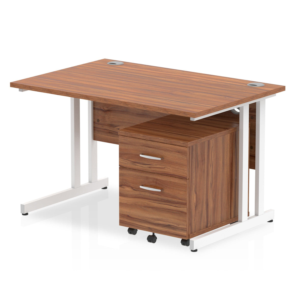 ID Workplace Cantilever Desk with Mobile Pedestal - Industrious Decor