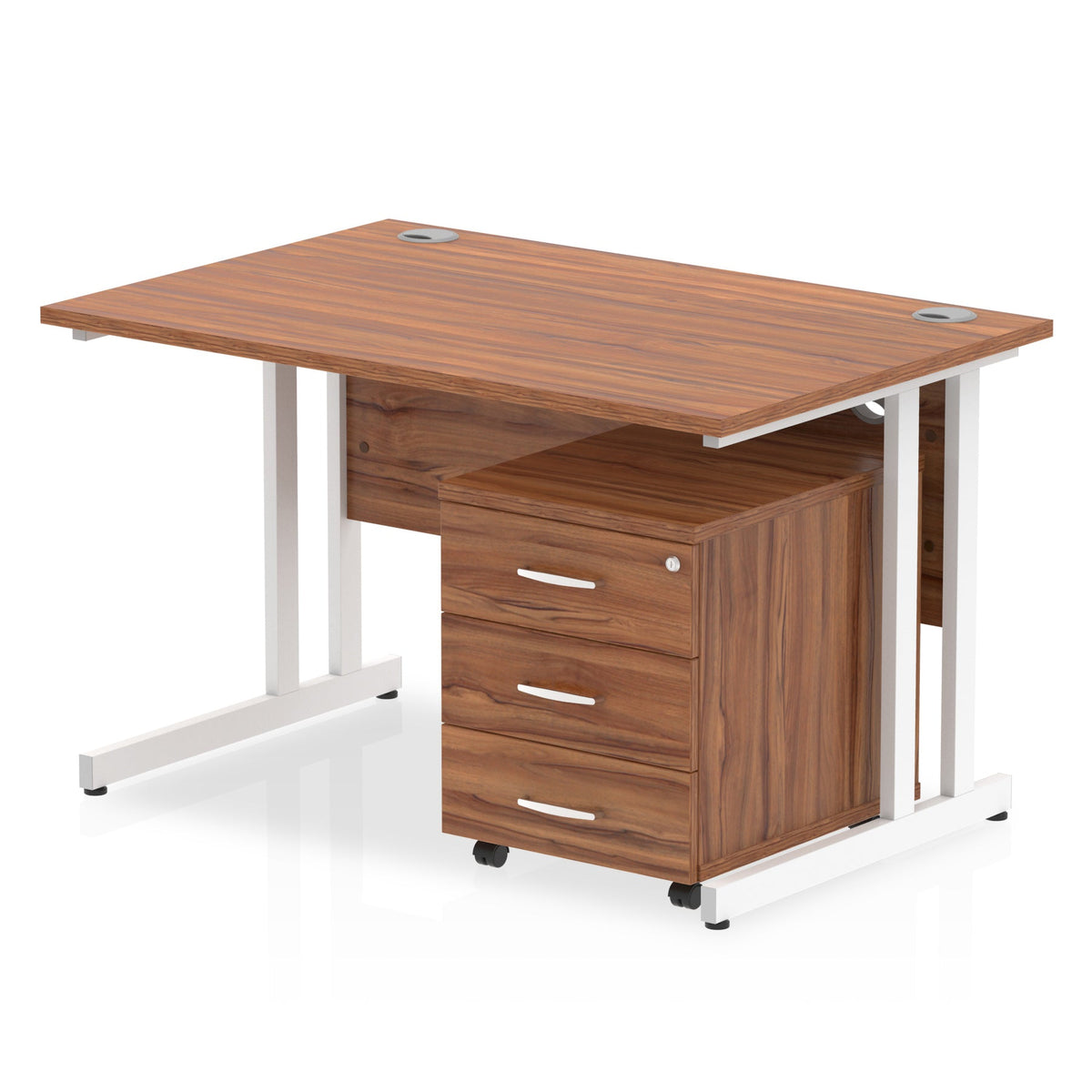 ID Workplace Cantilever Desk with Mobile Pedestal - Industrious Decor