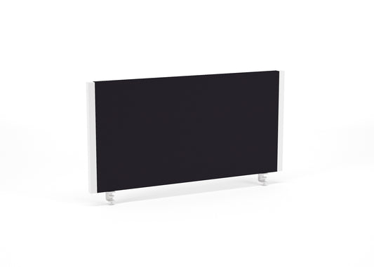Bramwell Straight Desk Privacy Screen – 400mm High 800 Black White - Industrious Decor