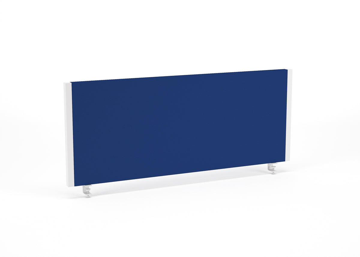 Bramwell Straight Desk Privacy Screen – 400mm High 1000 Blue White - Industrious Decor