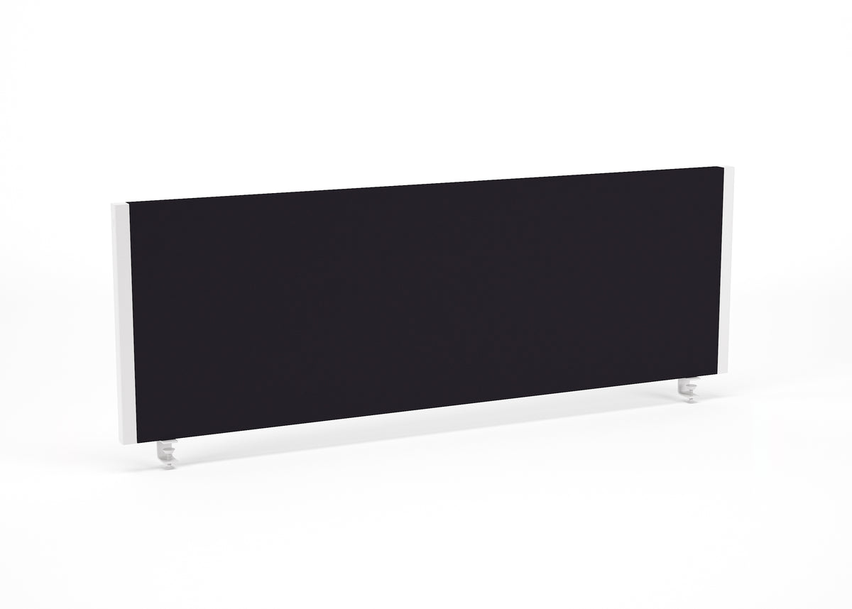 Bramwell Straight Desk Privacy Screen – 400mm High 1200 Black White - Industrious Decor