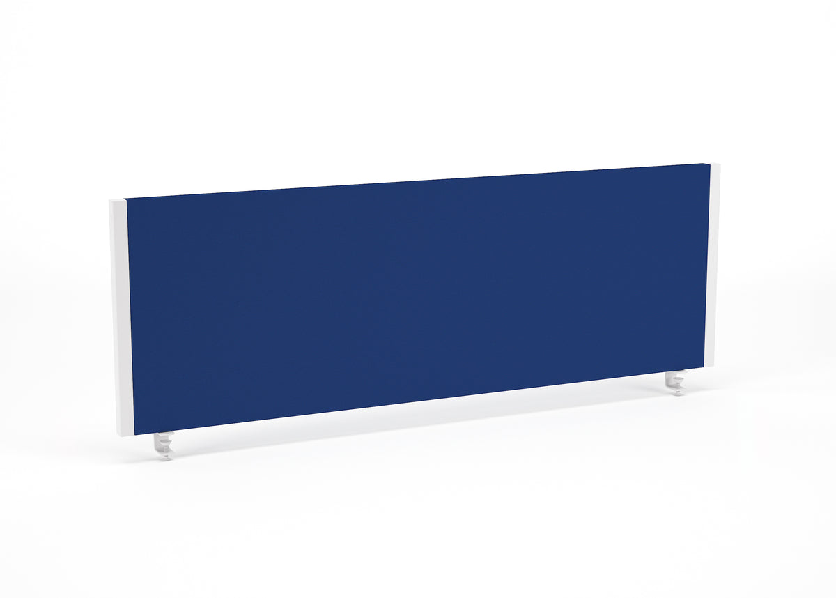 Bramwell Straight Desk Privacy Screen – 400mm High 1200 Blue White - Industrious Decor