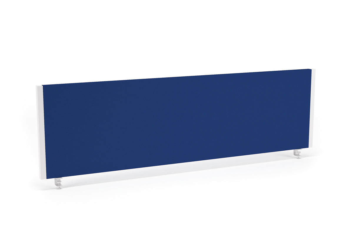 Bramwell Straight Desk Privacy Screen – 400mm High 1400 Blue White - Industrious Decor