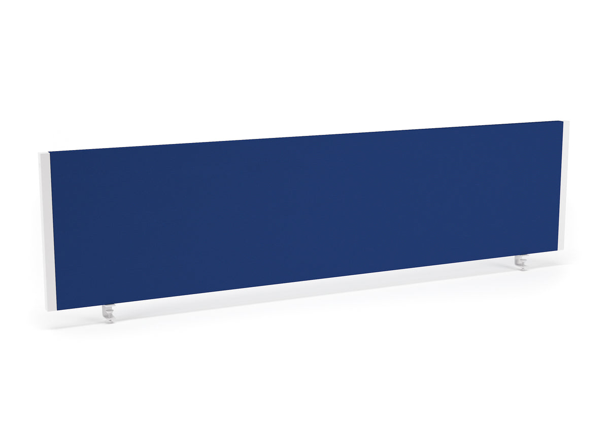 Bramwell Straight Desk Privacy Screen – 400mm High 1600 Blue White - Industrious Decor