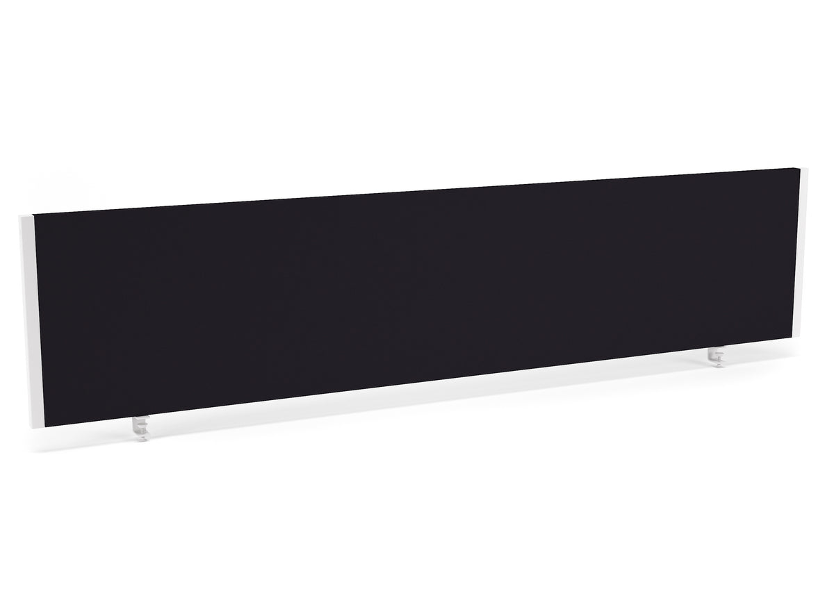 Bramwell Straight Desk Privacy Screen – 400mm High 1800 Black White - Industrious Decor