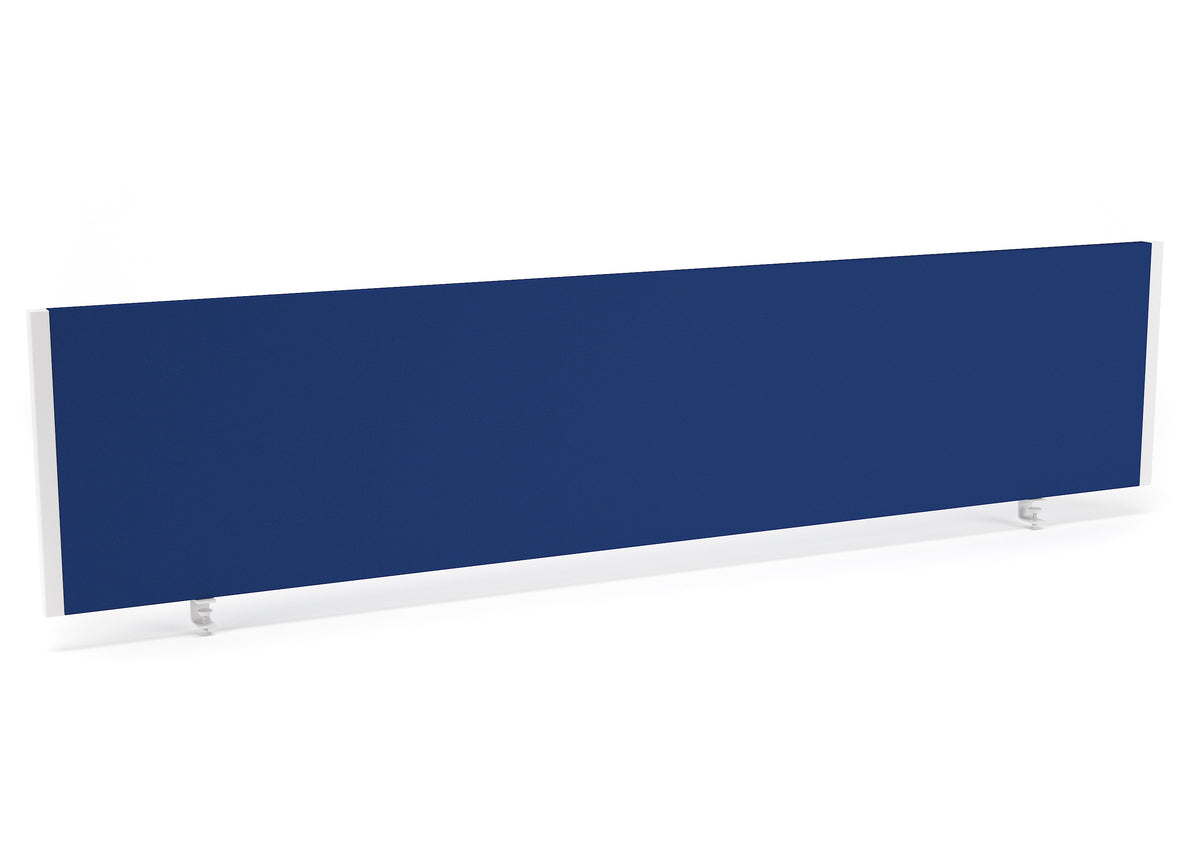 Bramwell Straight Desk Privacy Screen – 400mm High 1800 Blue White - Industrious Decor