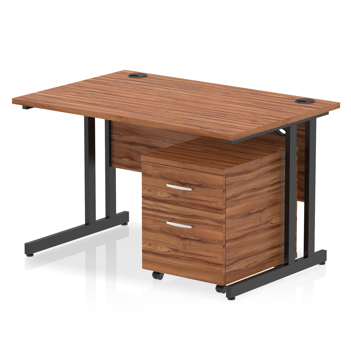 ID Workplace Cantilever Desk with Mobile Pedestal - Industrious Decor