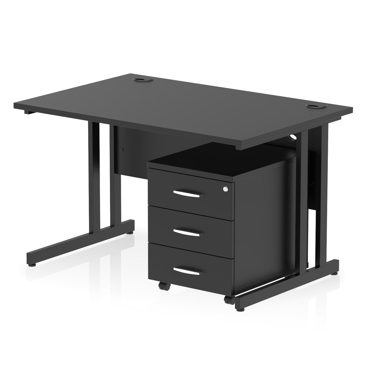 ID Workplace Cantilever Desk with Mobile Pedestal - Industrious Decor