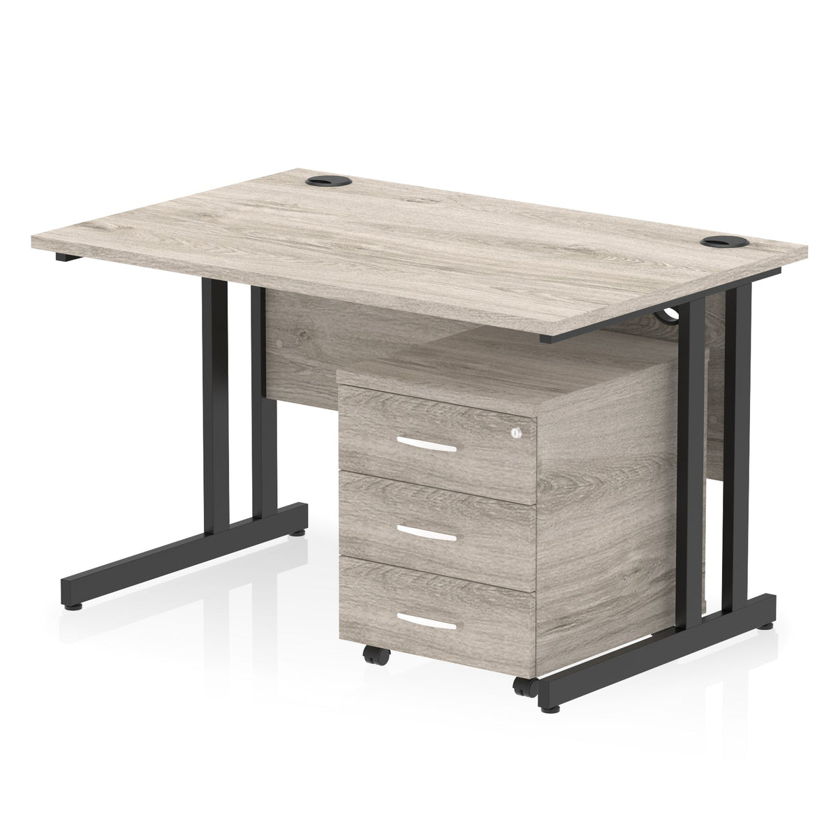 ID Workplace Cantilever Desk with Mobile Pedestal - Industrious Decor