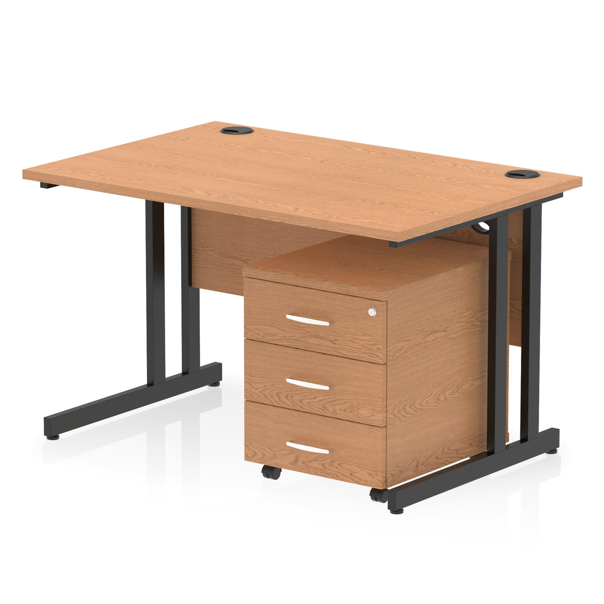 ID Workplace Cantilever Desk with Mobile Pedestal - Industrious Decor