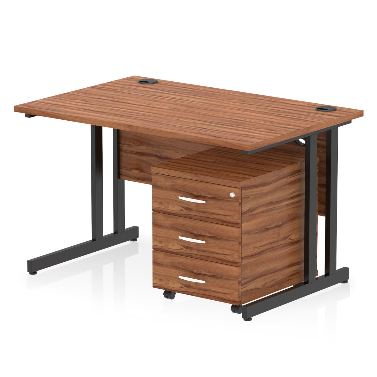 ID Workplace Cantilever Desk with Mobile Pedestal - Industrious Decor