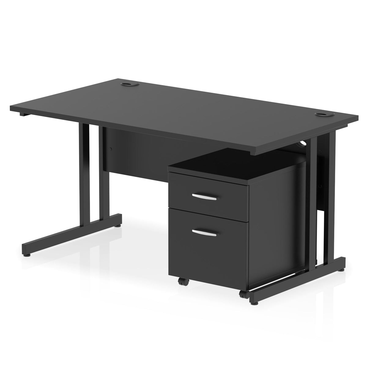 ID Workplace Cantilever Desk with Mobile Pedestal - Industrious Decor