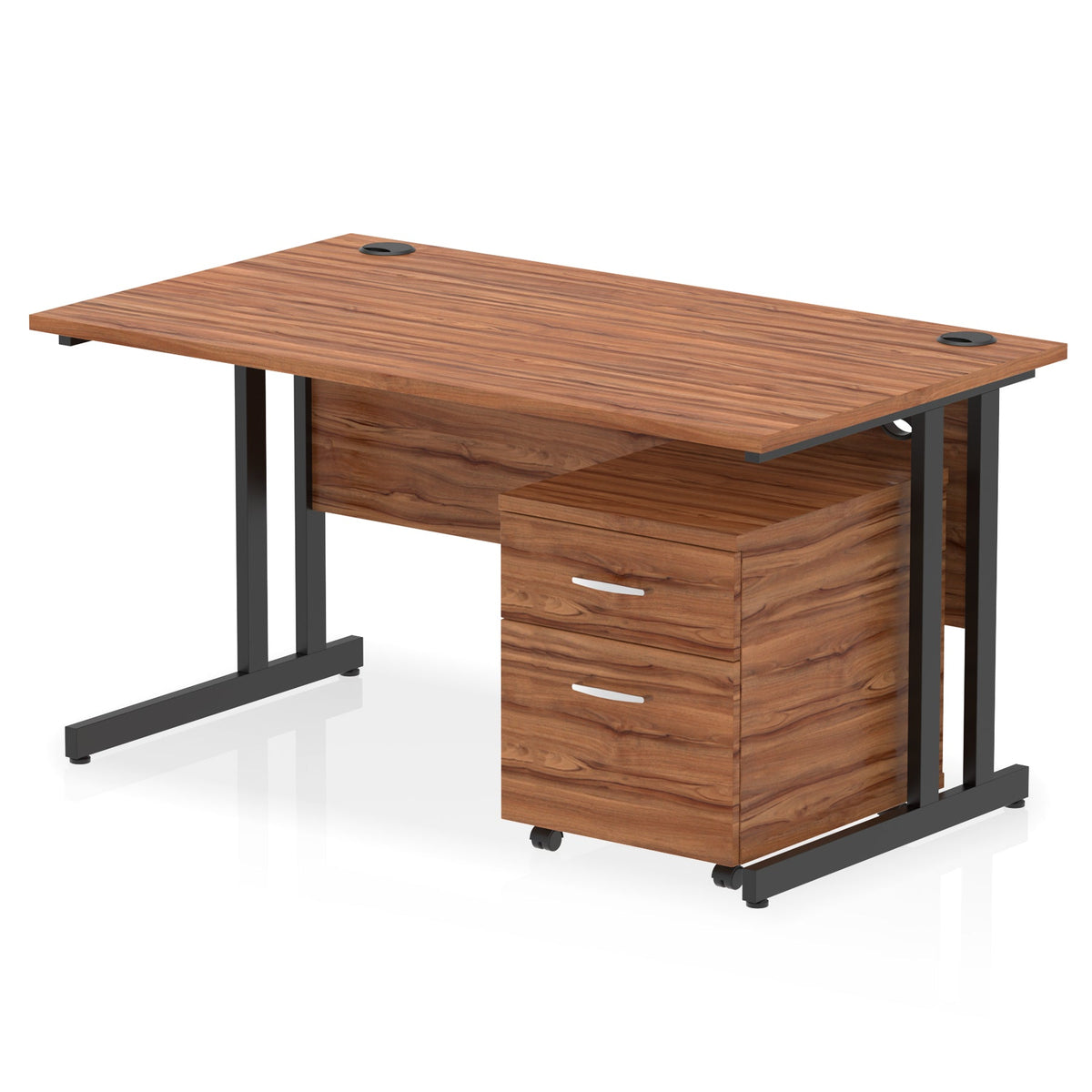 ID Workplace Cantilever Desk with Mobile Pedestal - Industrious Decor