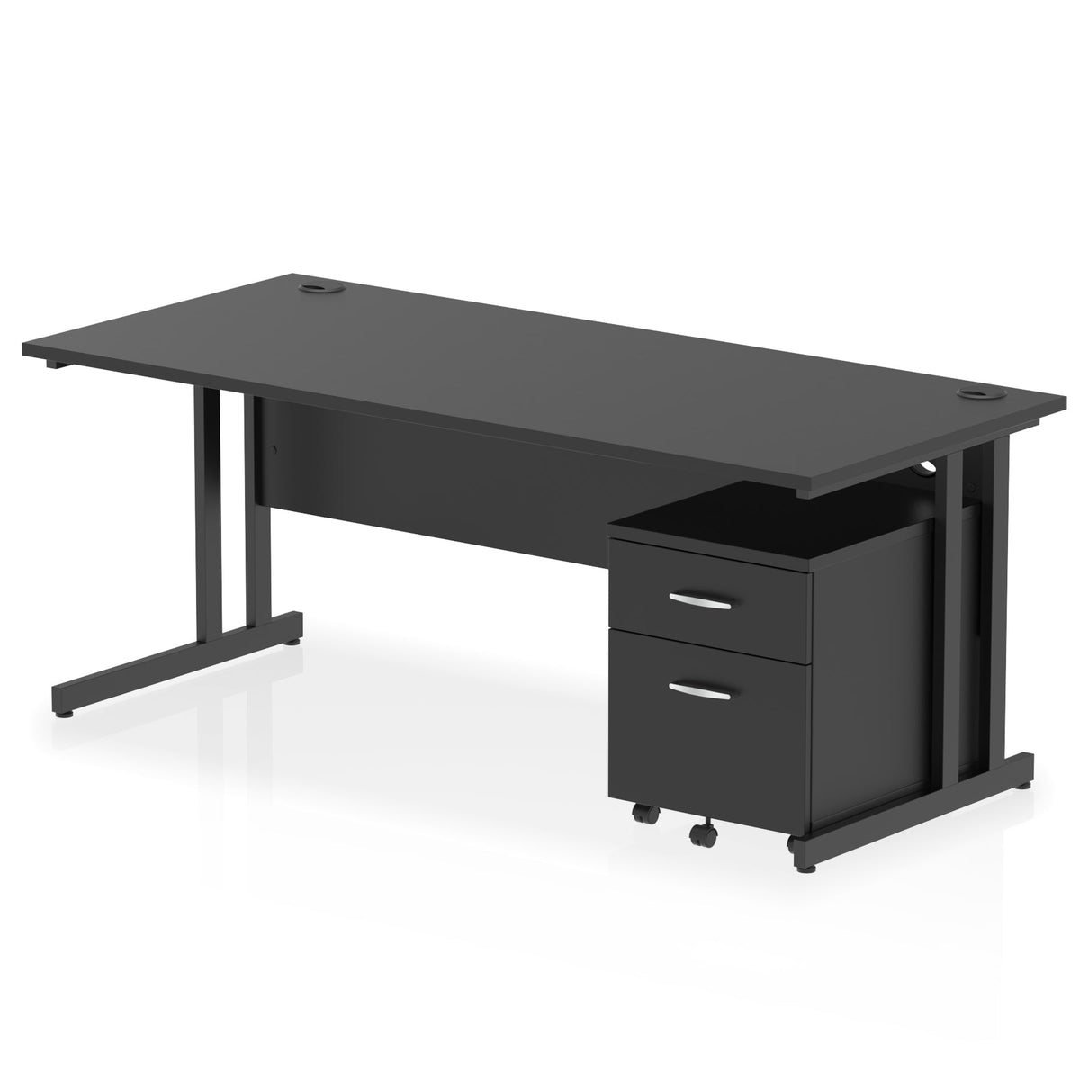 ID Workplace Cantilever Desk with Mobile Pedestal - Industrious Decor