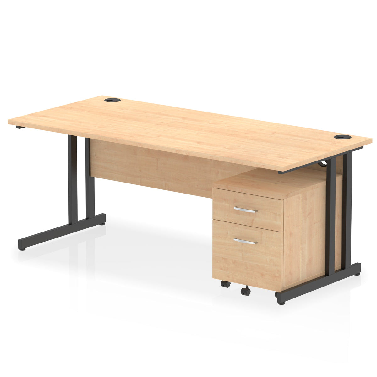 ID Workplace Cantilever Desk with Mobile Pedestal - Industrious Decor